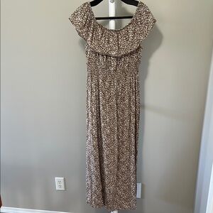 Old Navy Waist Defined Off The Shoulder Maxi Dress